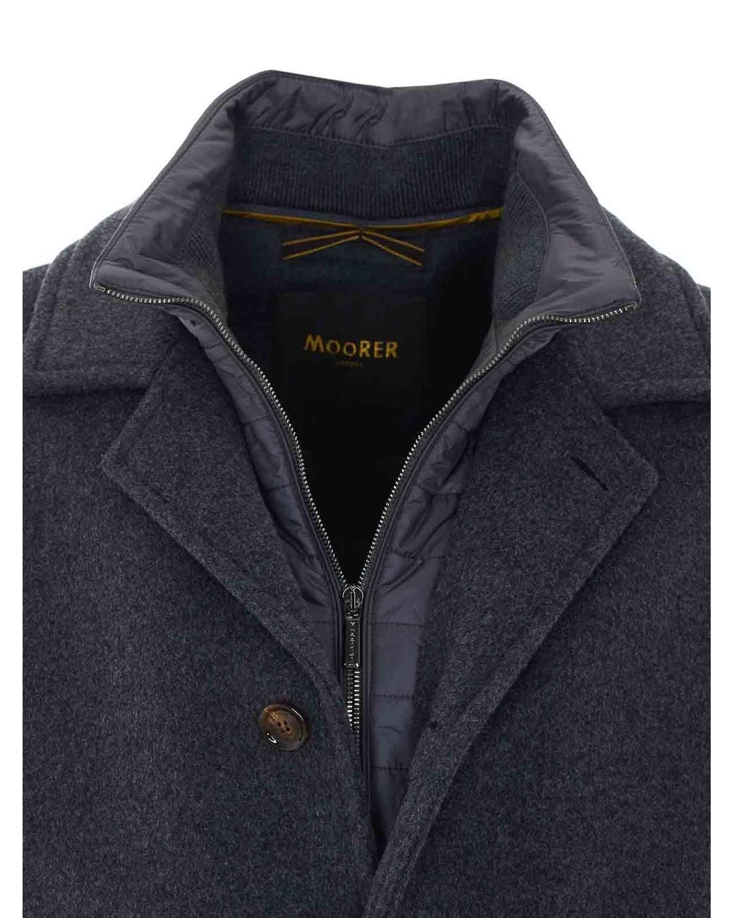 Moorer Blue Light Monferrato Padded Coat for men