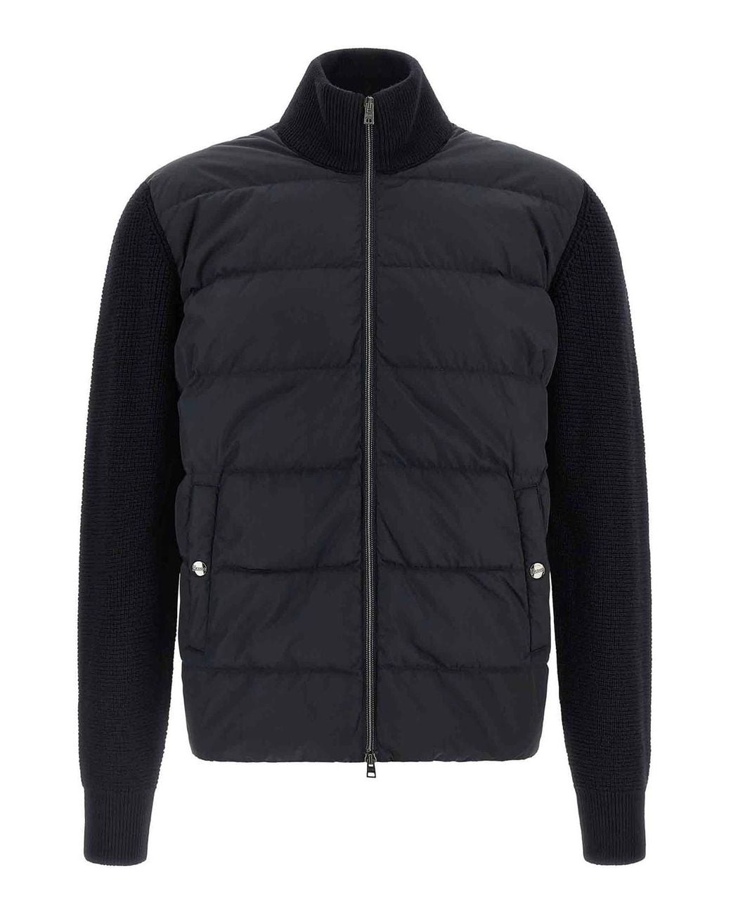 Herno Blue Padded Cardigan for men