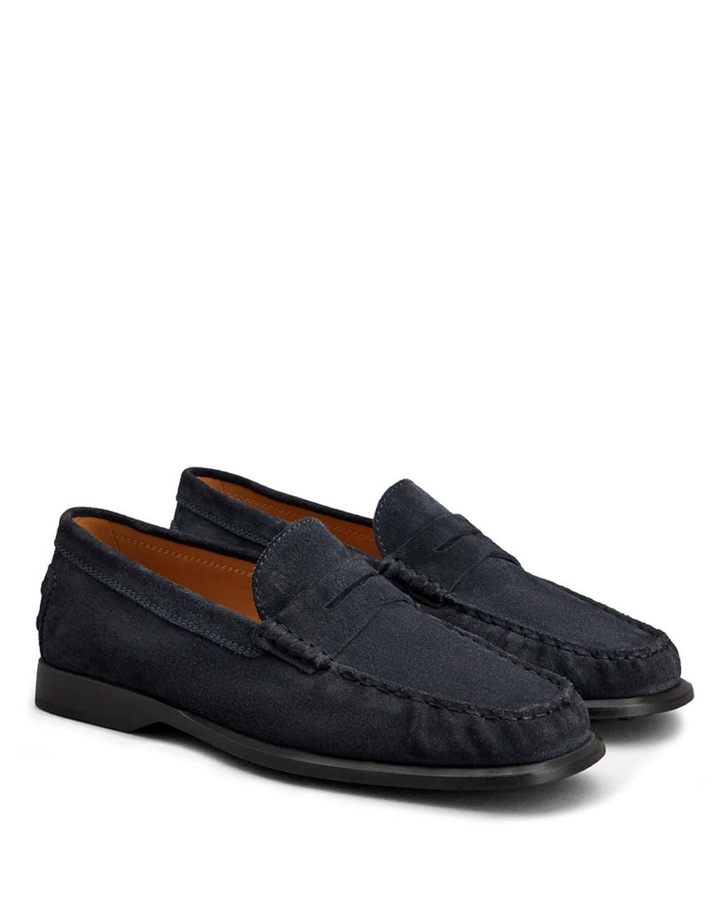 Tod's Black Suede Gathered Loafers for men