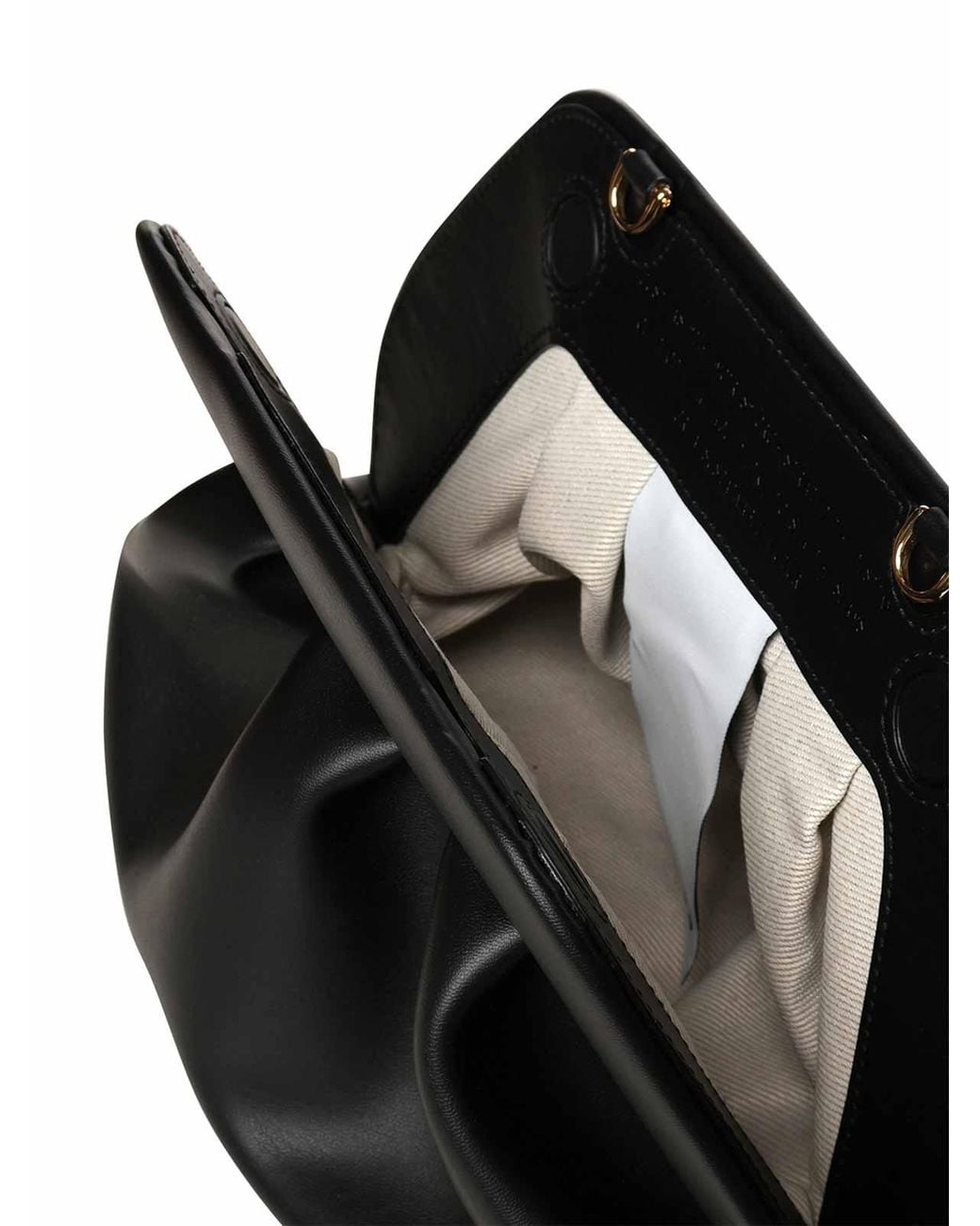 THEMOIRÈ Black Bios Vegan Fabric Medium Clutch