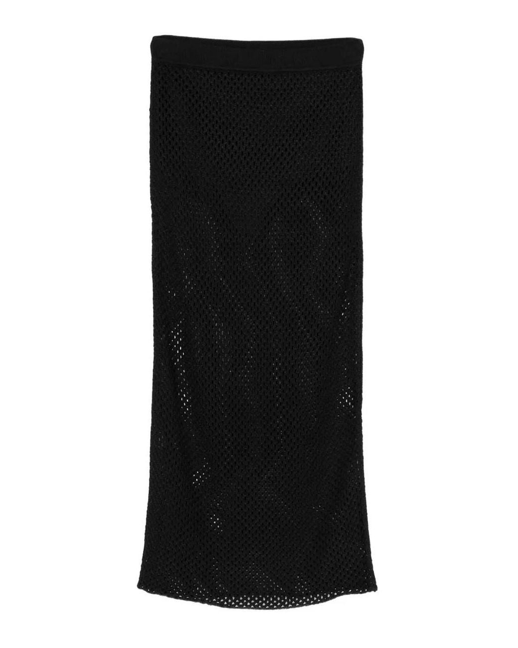 Jonathan Simkhai Black Demitri Midi Skirt