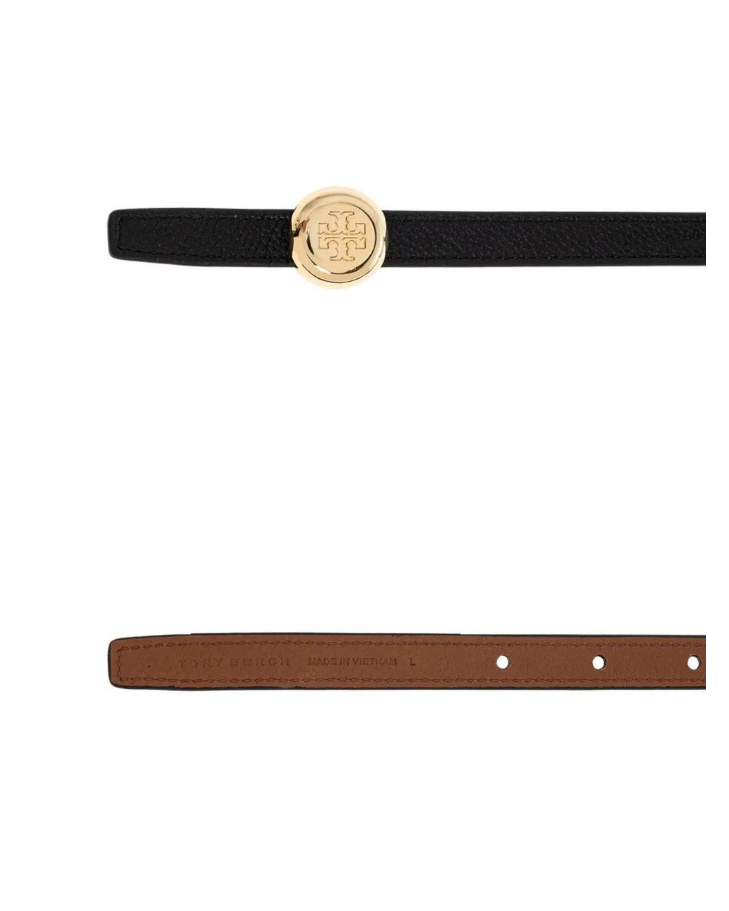 Tory Burch White Romy Reversible Belt