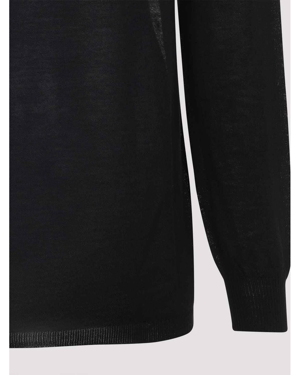 Rick Owens Black Oversized Turtle Pullover for men