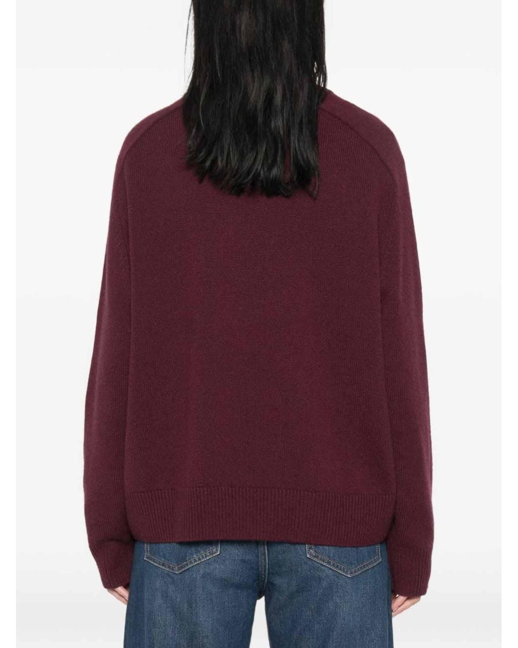 Soft Goat Red Wool Crewneck Jumper