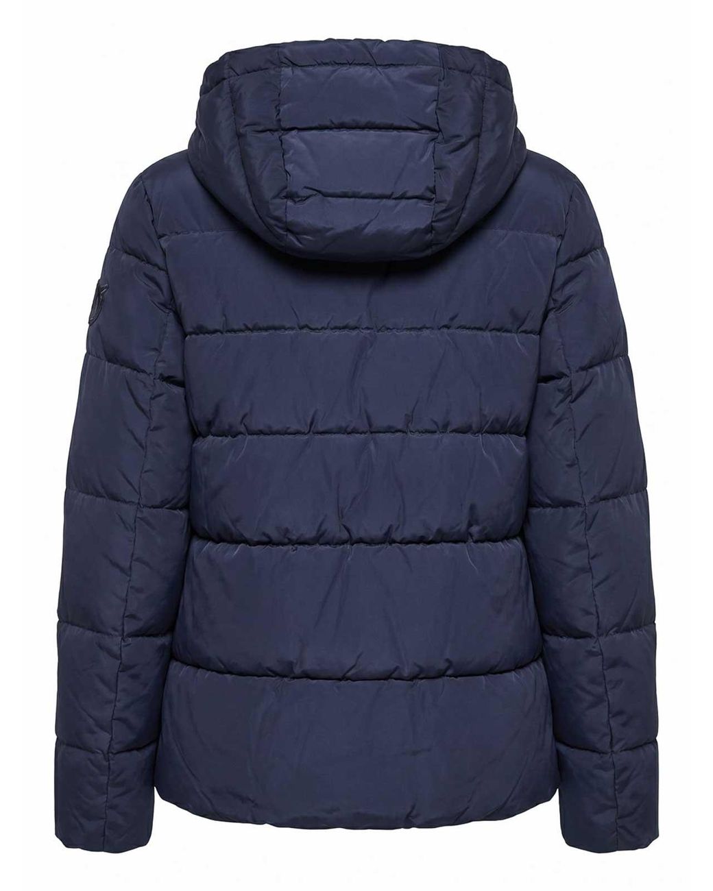 Pinko Blue Padded Drawstring Hooded Jacket