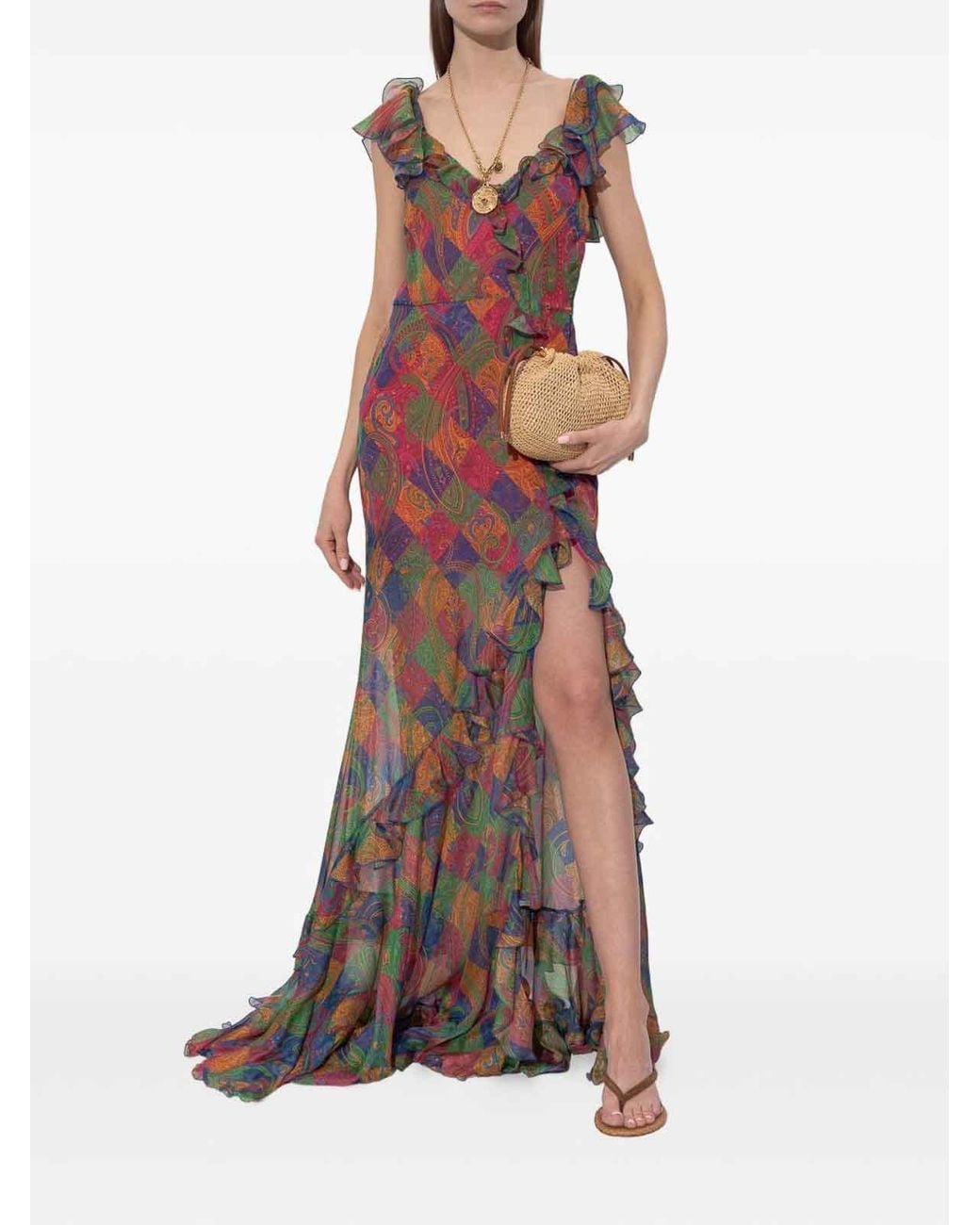 Etro Purple Long Dress