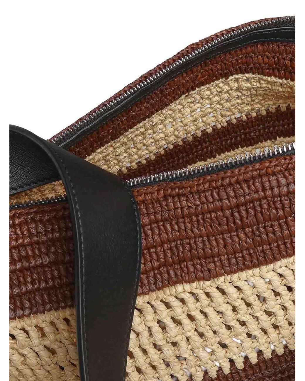 Loewe Metallic Loop Raffia Bucket Bag for men