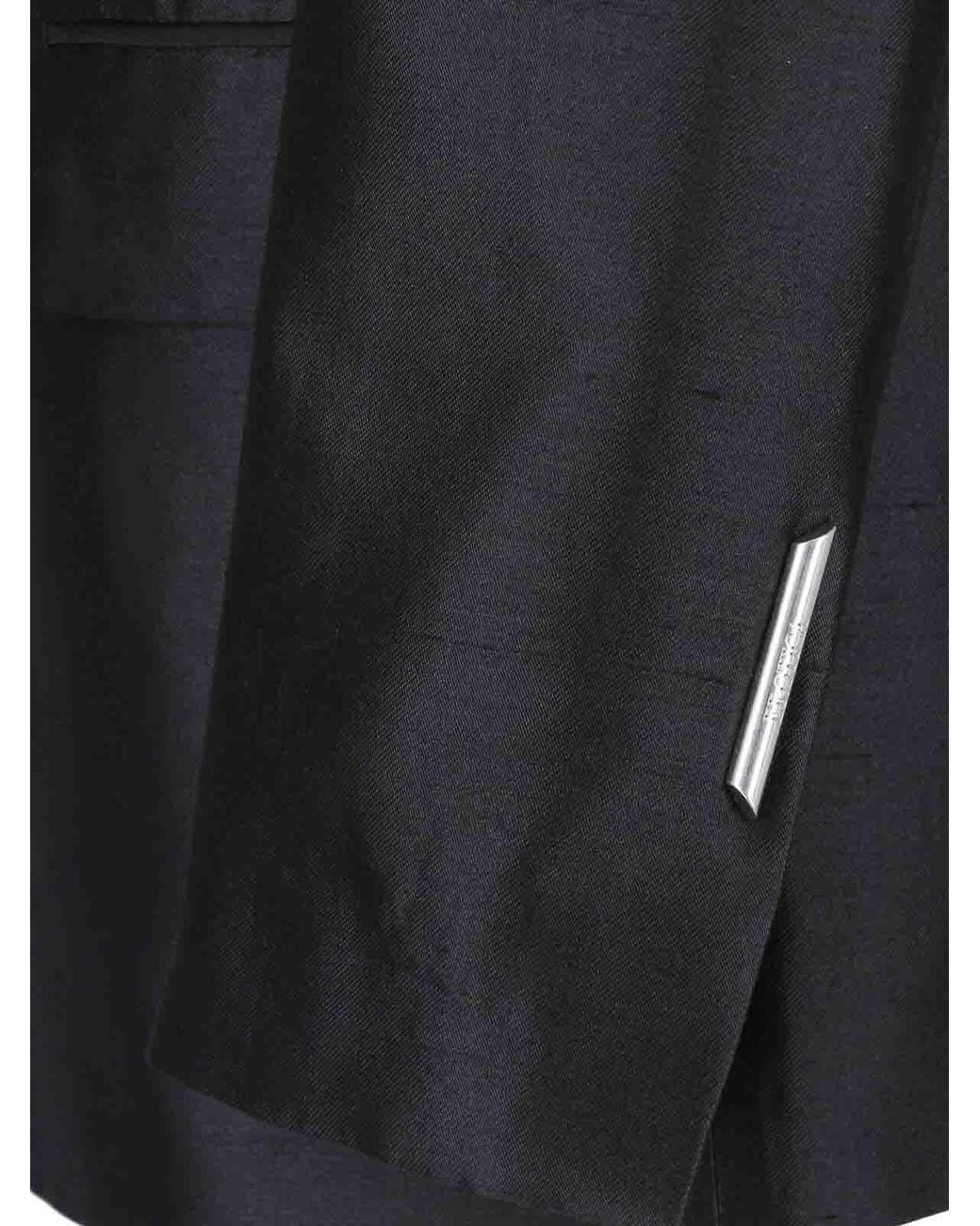 Dondup Black Double-Breasted Blazer