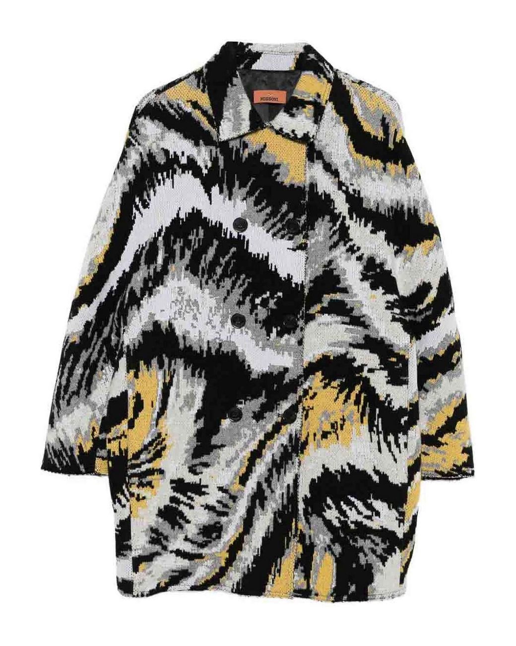 Missoni Black Wool Caban Coat