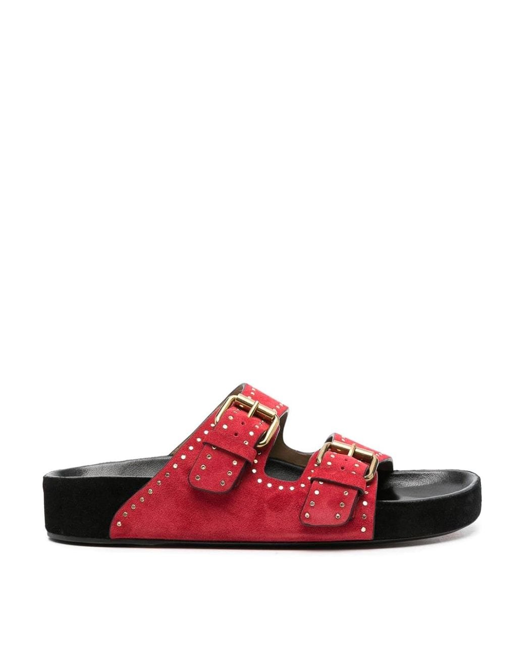 Isabel Marant Red Lennyo Suede Sandals