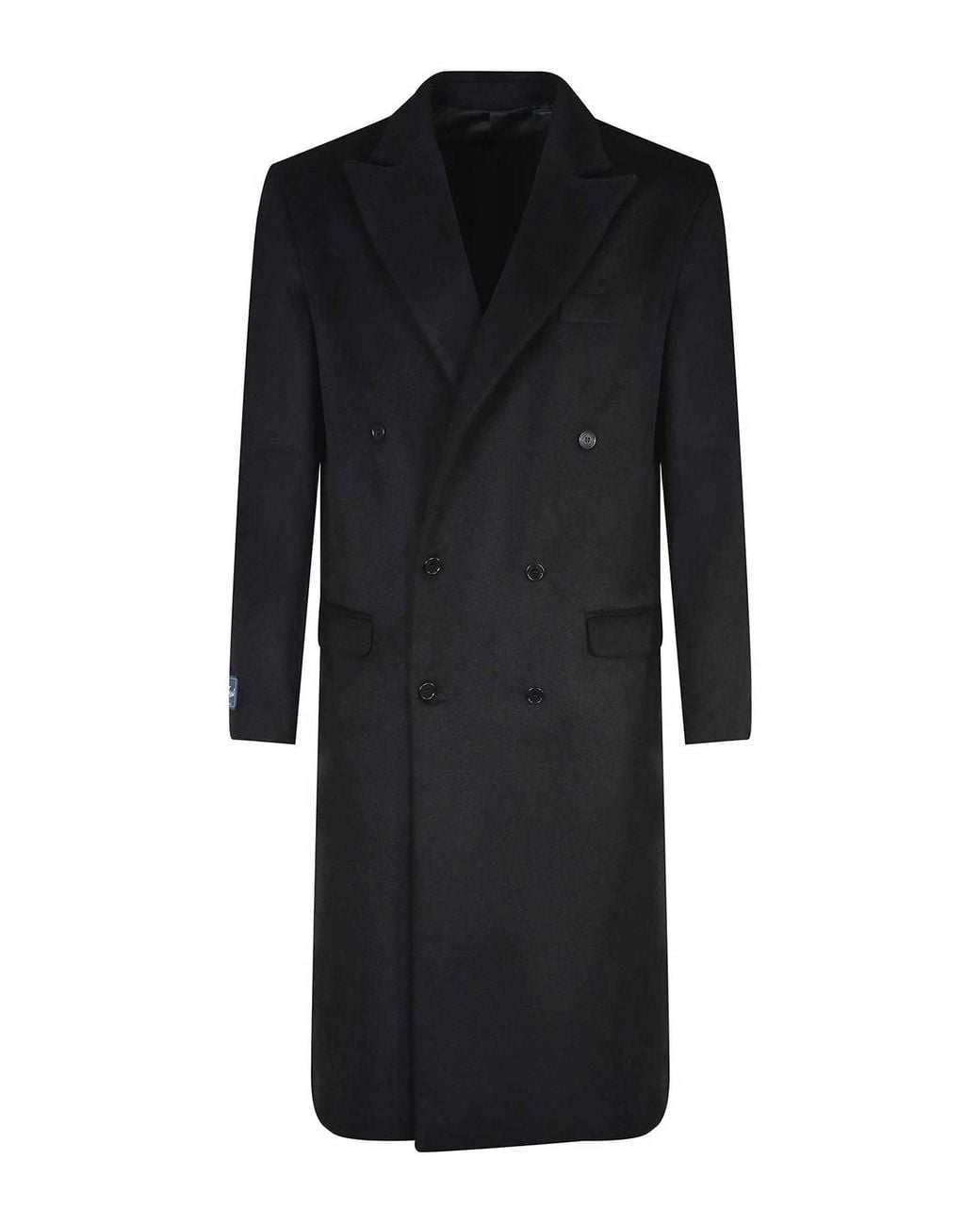 FAMILY FIRST Black Cappotto Made From A Wool Blend for men