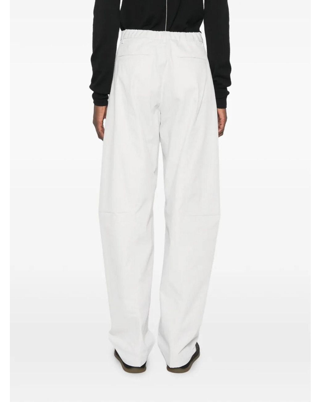 Herno White Baloon Resort Trousers