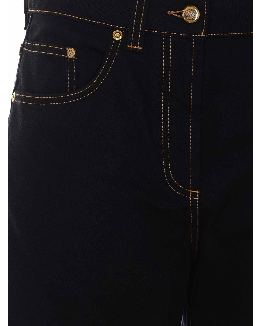 Vaqueros Rectos Versace de color Black