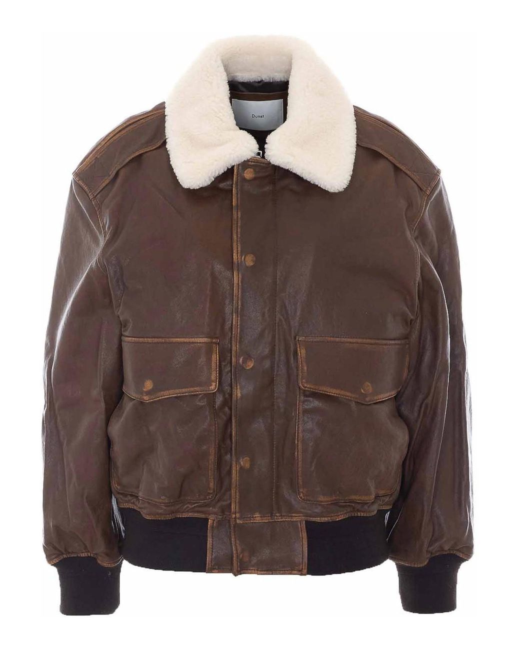 DUNST Brown Leather Blouson