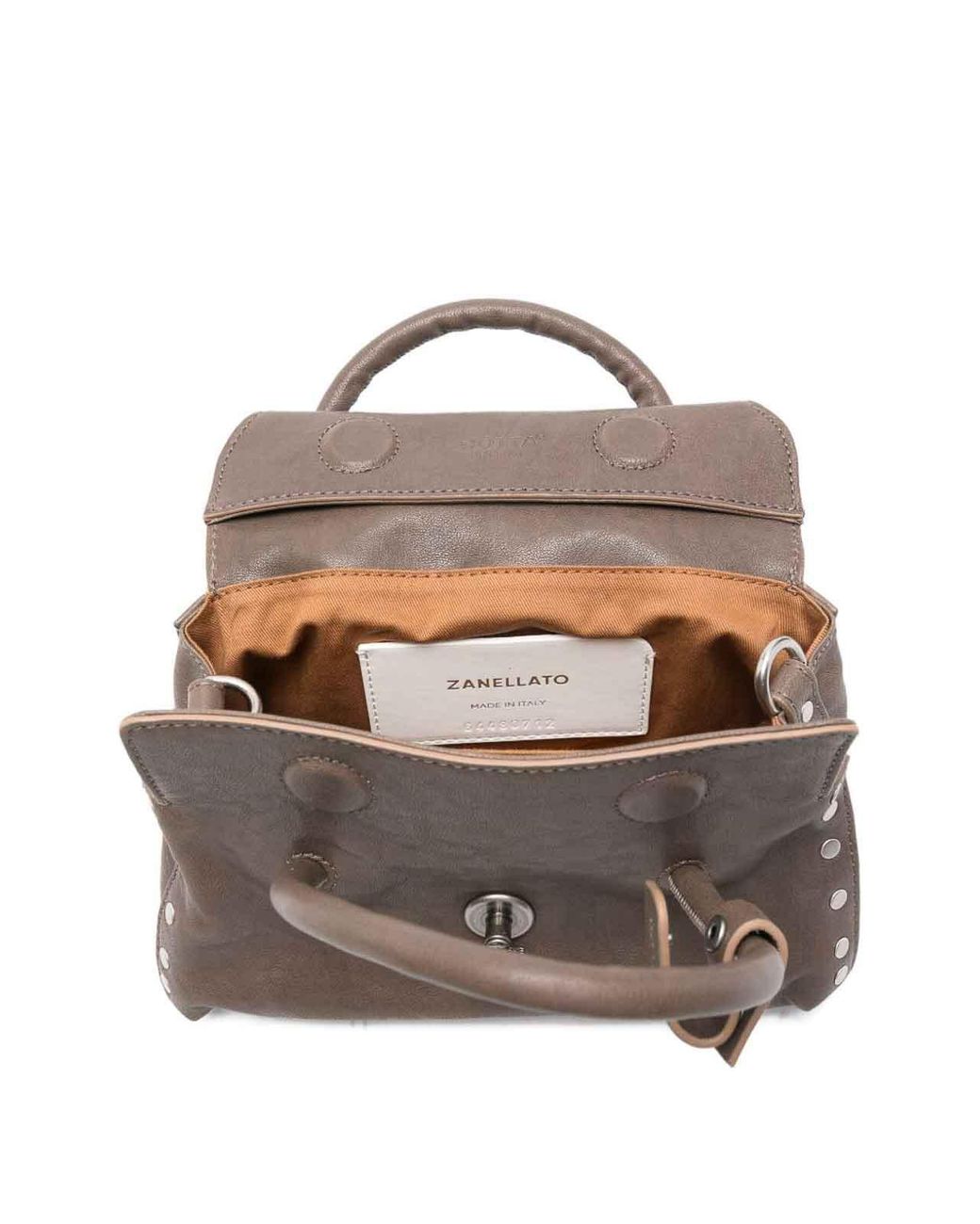 Zanellato Gray Dotta Centauro Small Leather Handbag