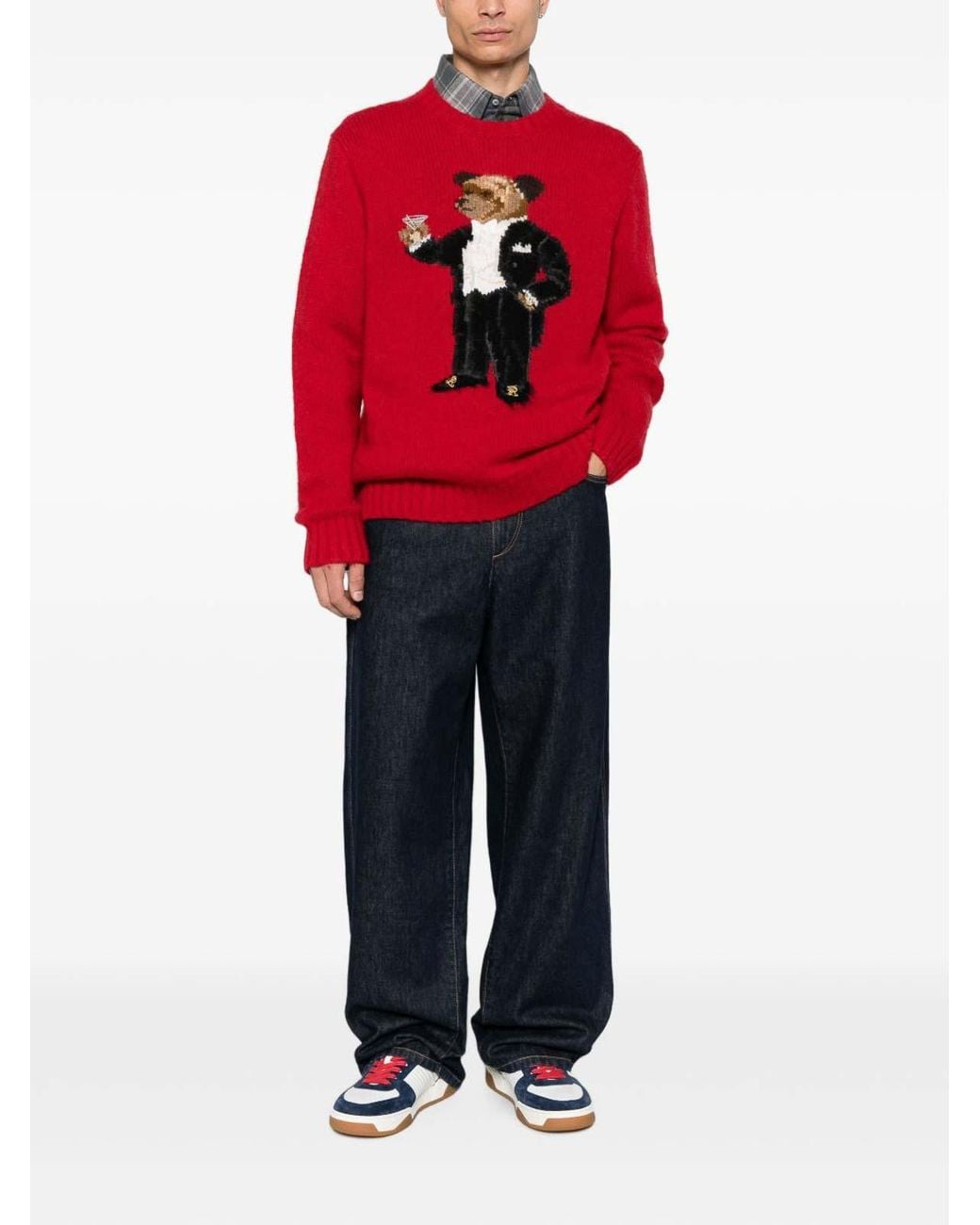 Polo Ralph Lauren Wool Sweater With Embroidered Sir Bear for men