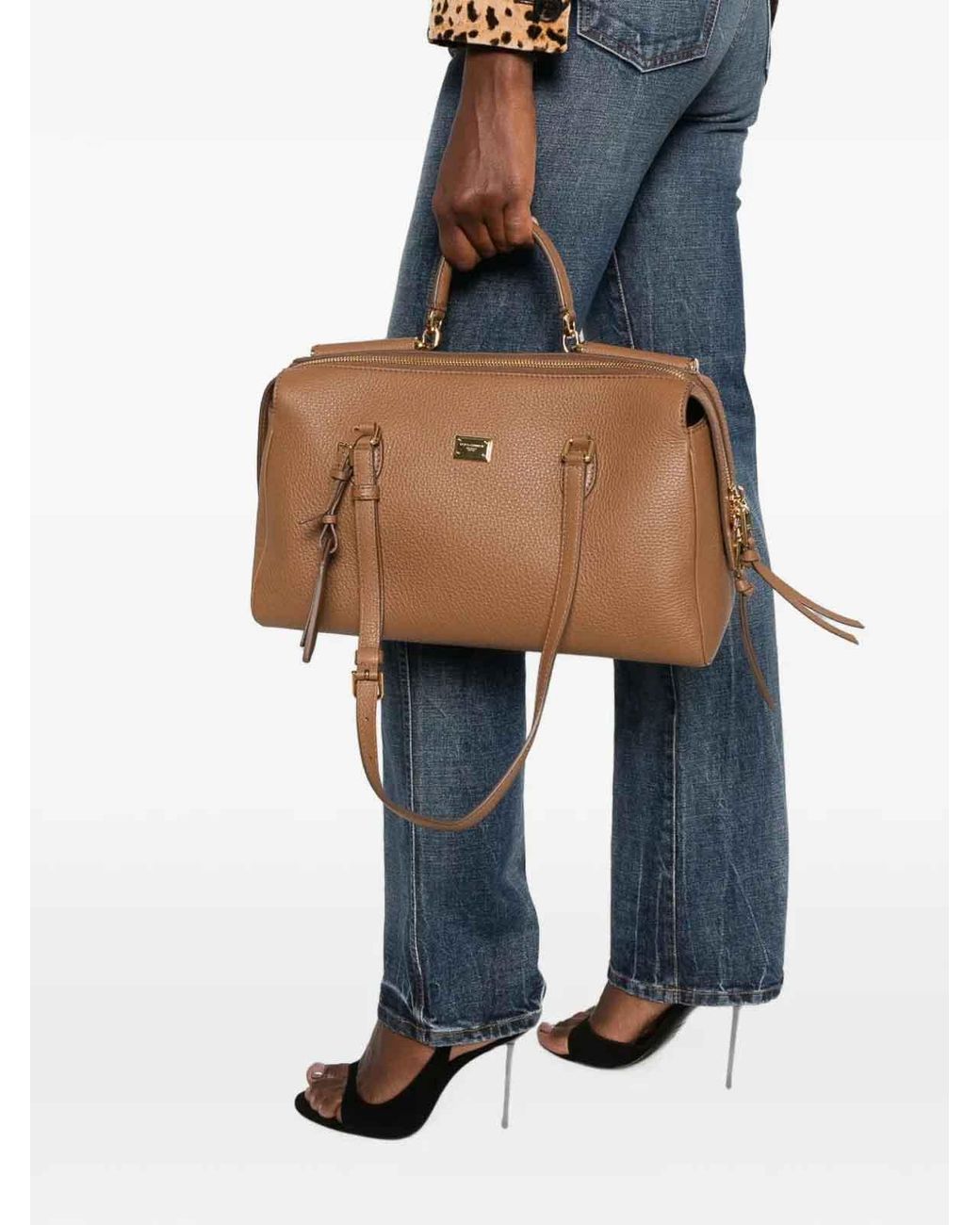 Dolce & Gabbana Brown Top Handle Bag