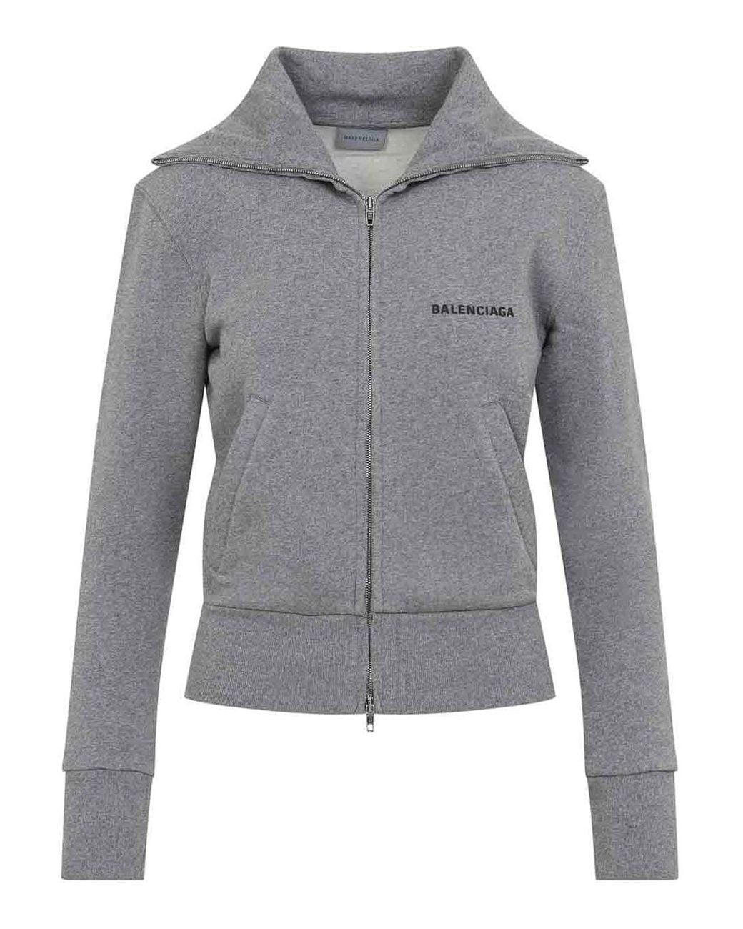 Balenciaga Gray Fitted Zip Up Jacket