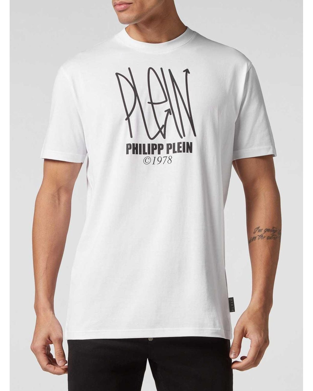 Philipp Plein White T-Shirt Round Neck Ss Skull for men