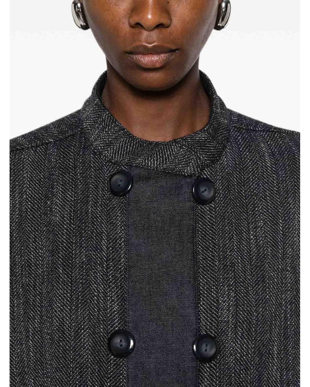 Emporio Armani Black Wool Blend Jacket