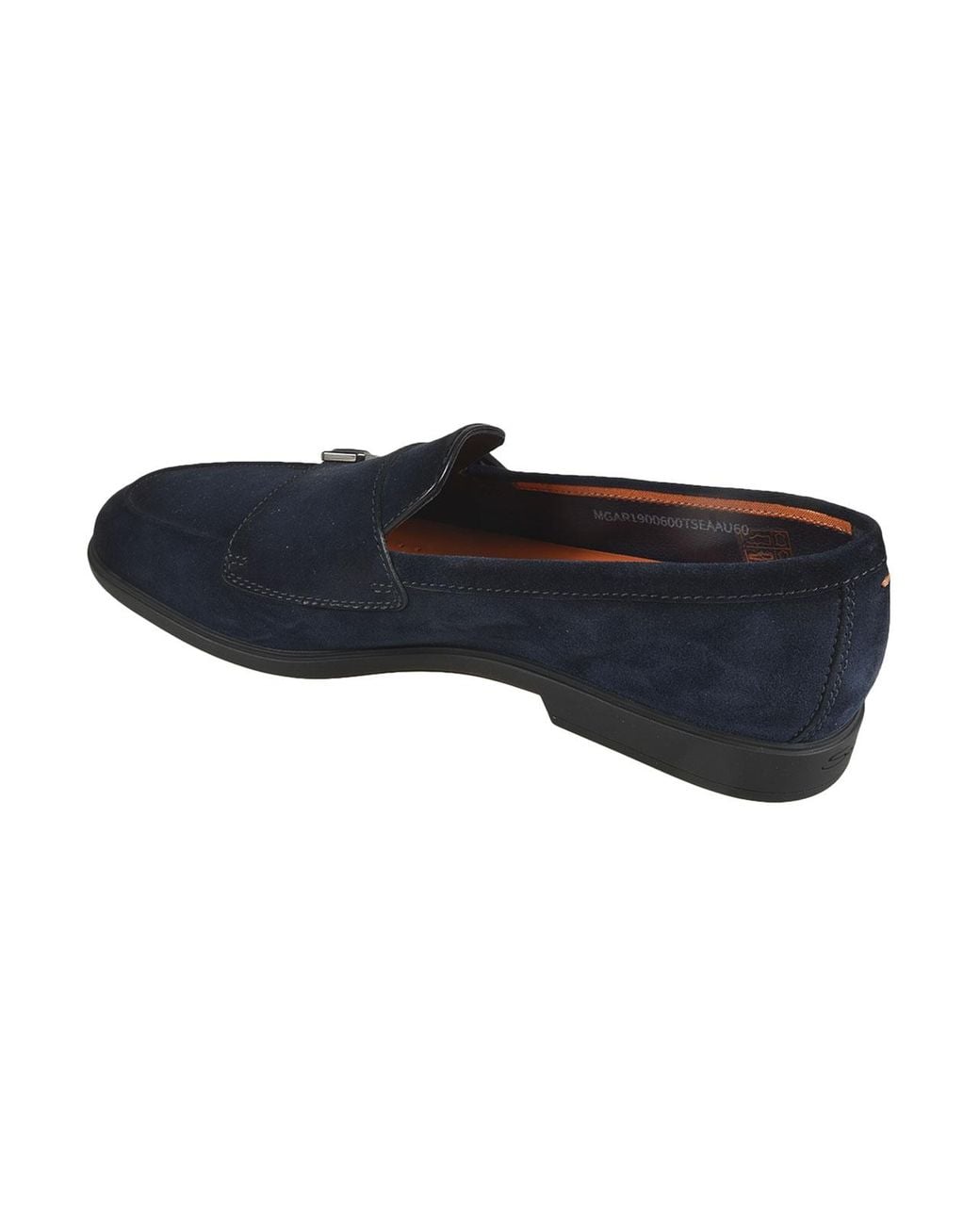 Santoni Blue Suede Loafers for men