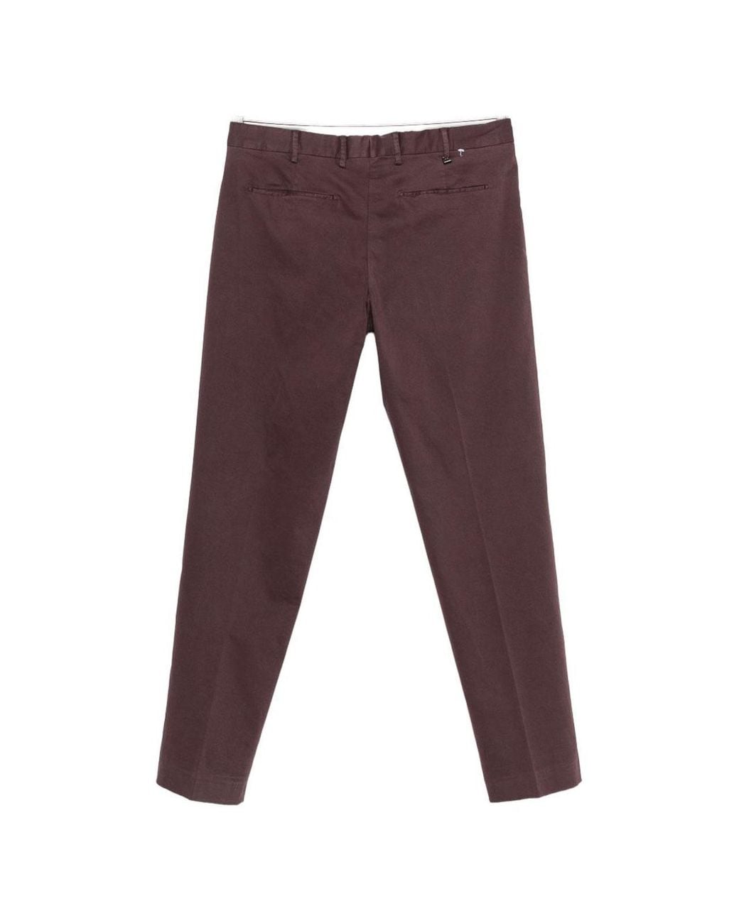 PT Torino Purple Stretch Fabric Trousers for men