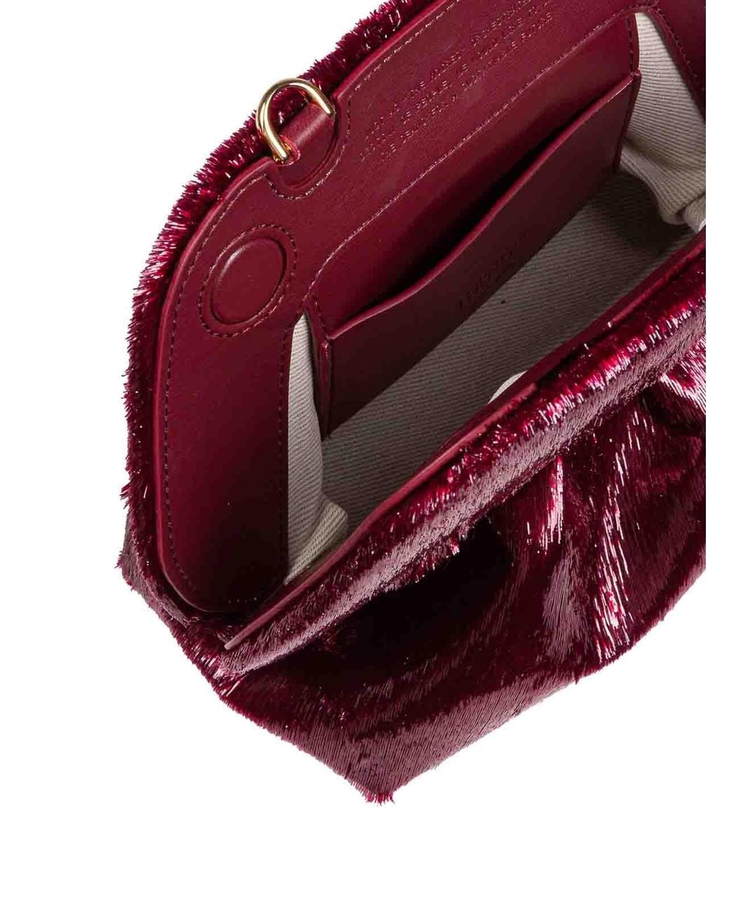 THEMOIRÈ Purple Bios Small Lurex Clutch Bag