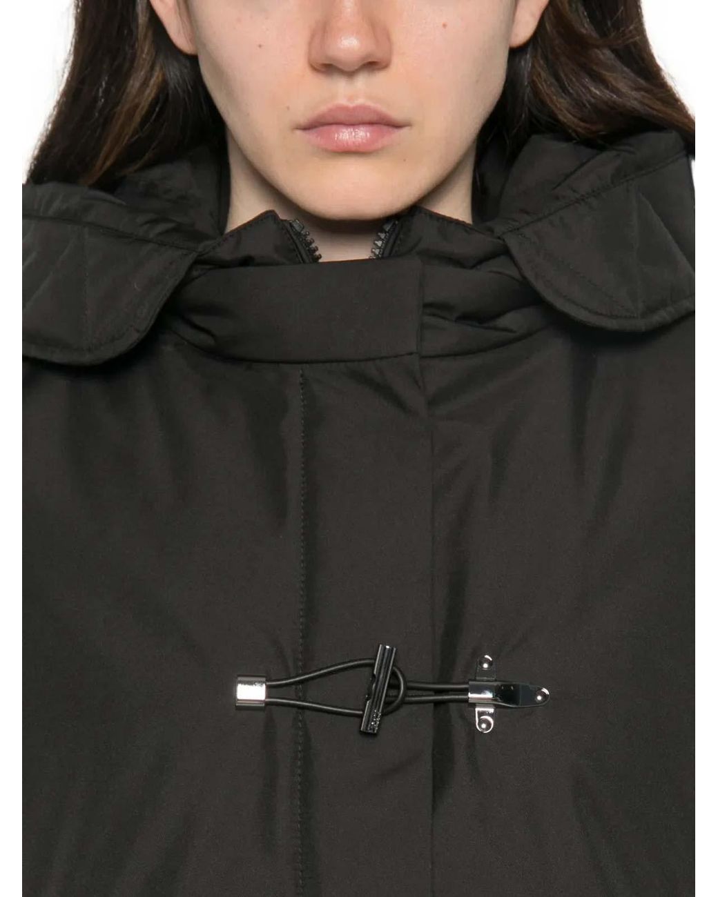 Fay Black Toggle Coat Tecnico+Db Front Stac Nero