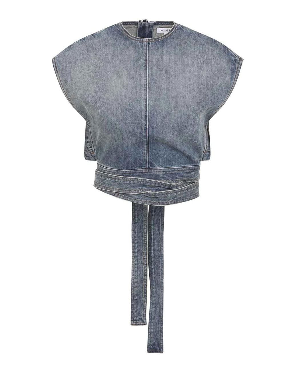 Alaïa Gray Belted Top