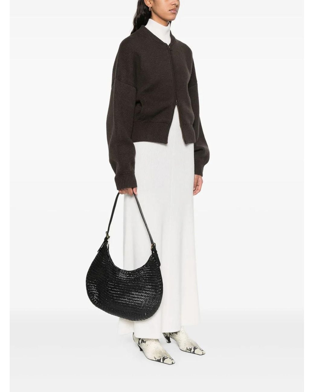 Dragon Diffusion Black Shoulder Bag Luna Mezza