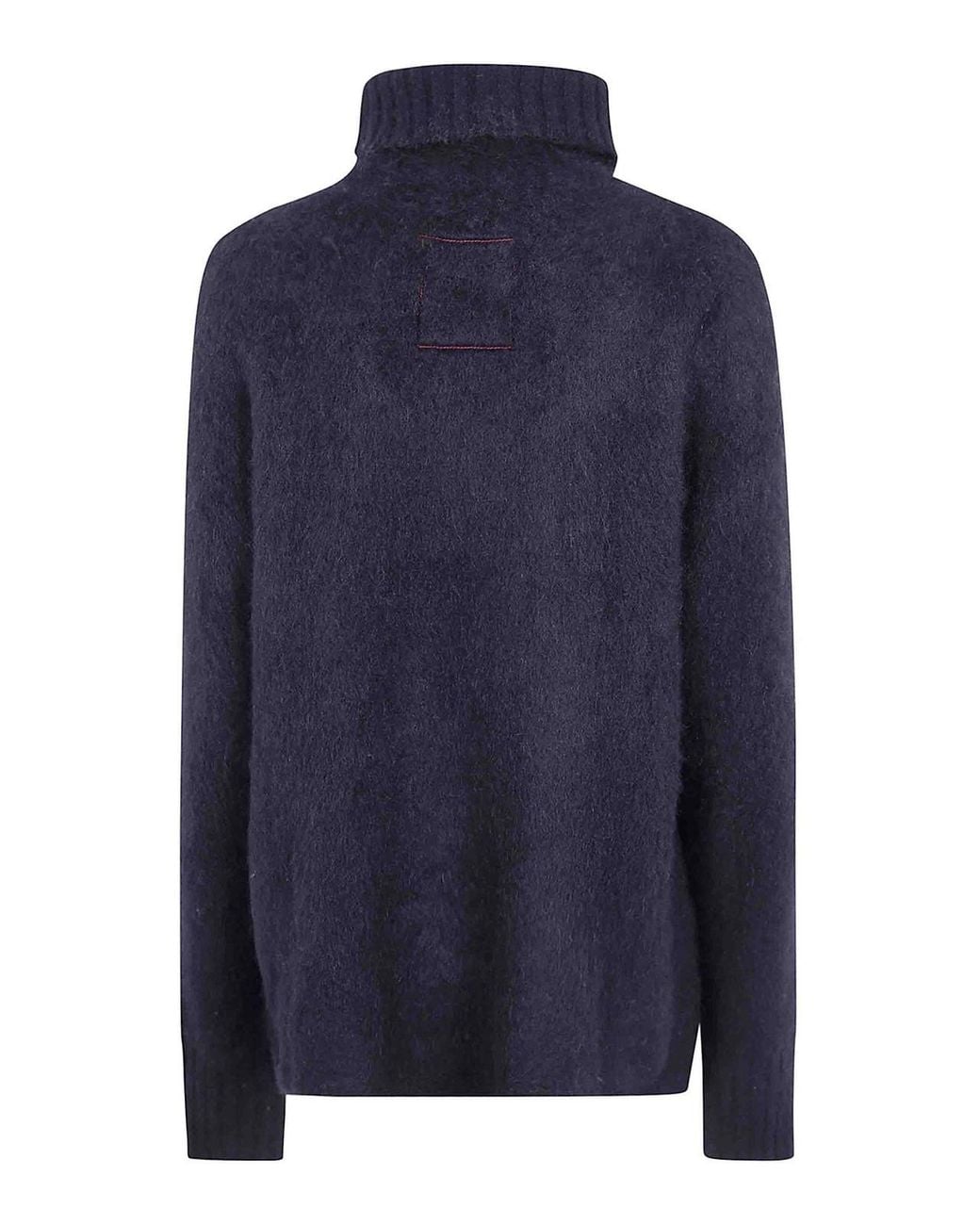 Uma Wang Blue High Neck Top
