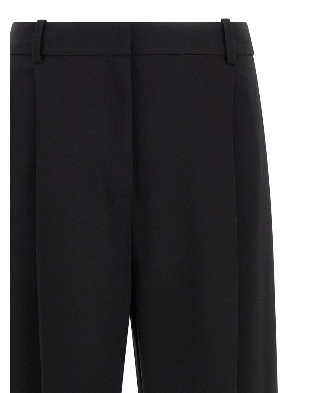 Elisabetta Franchi Black Fluid Cady Pants