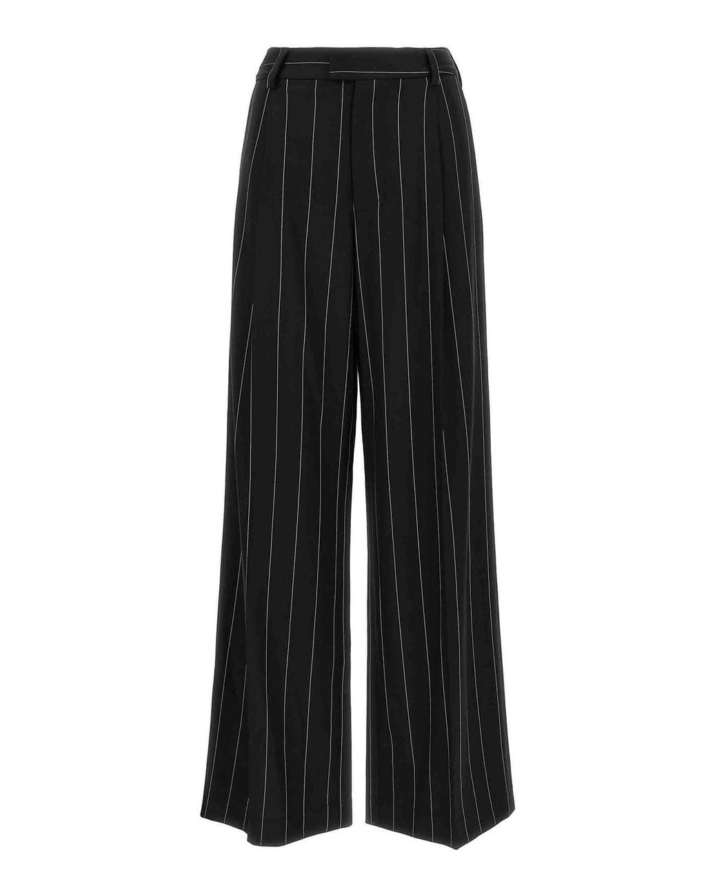 Federica Bonifaci Black Pinstripe Trousers