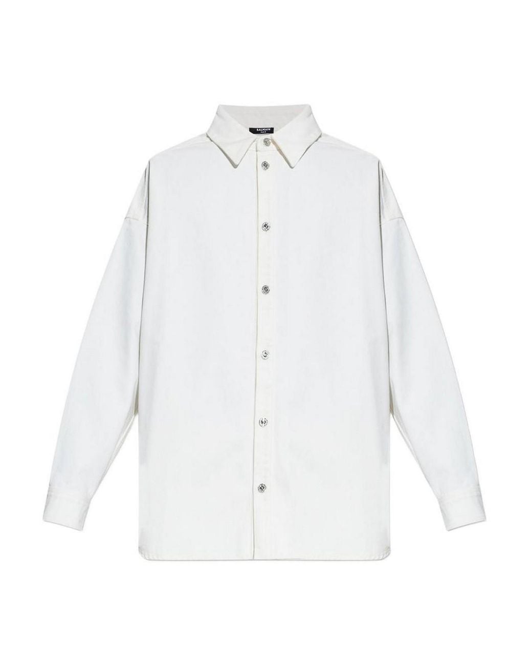 Balmain White Denim Shirt for men