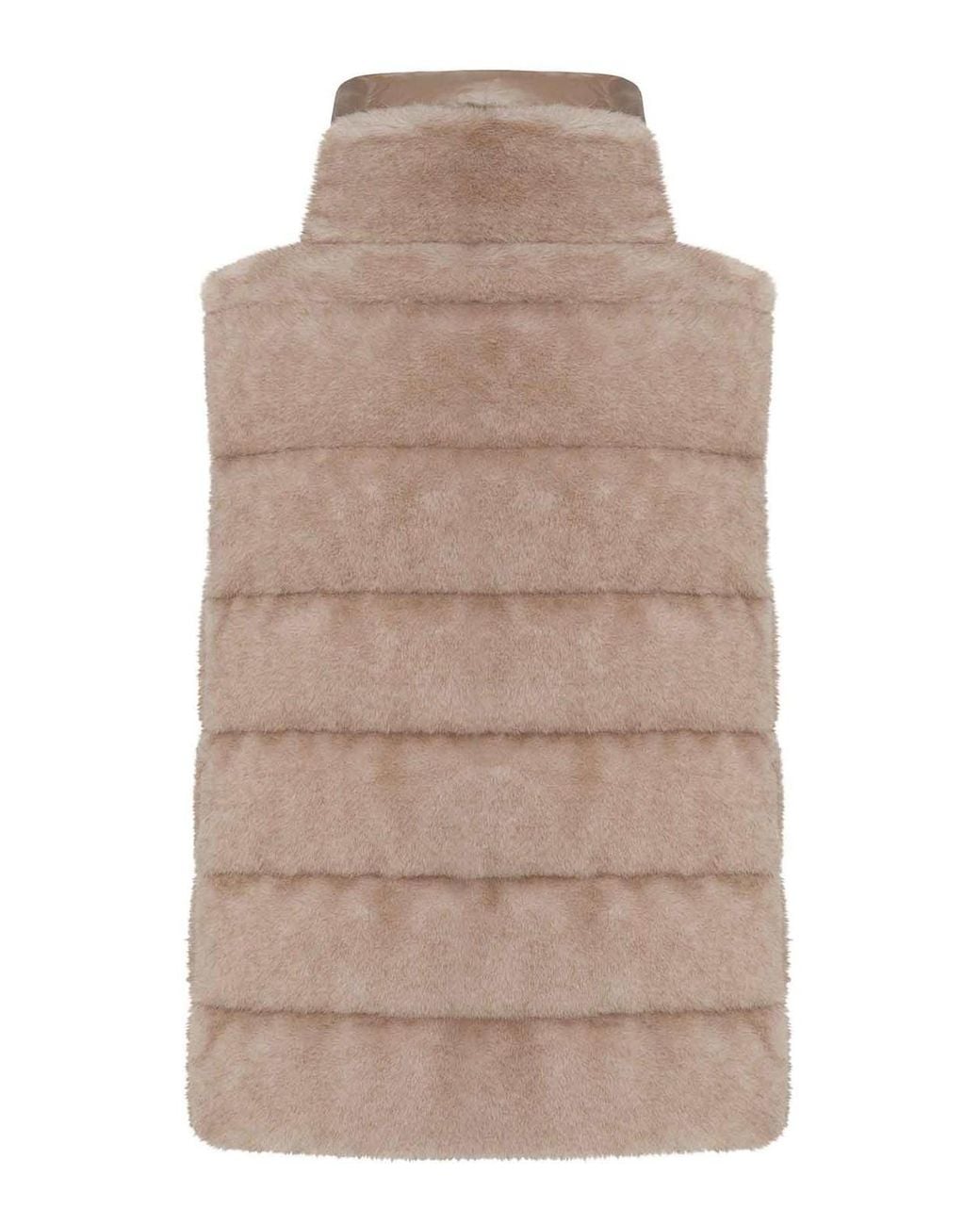 Herno Natural Eco-Fur Sleeveless Jacket With Zip