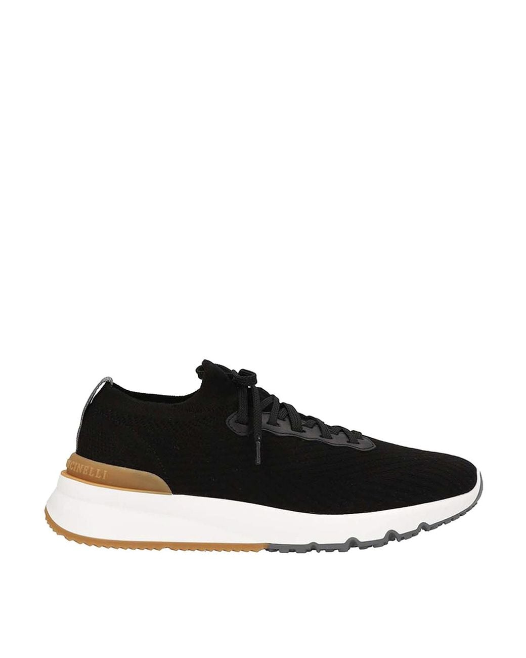 Brunello Cucinelli Black Running Sock Sneakers for men