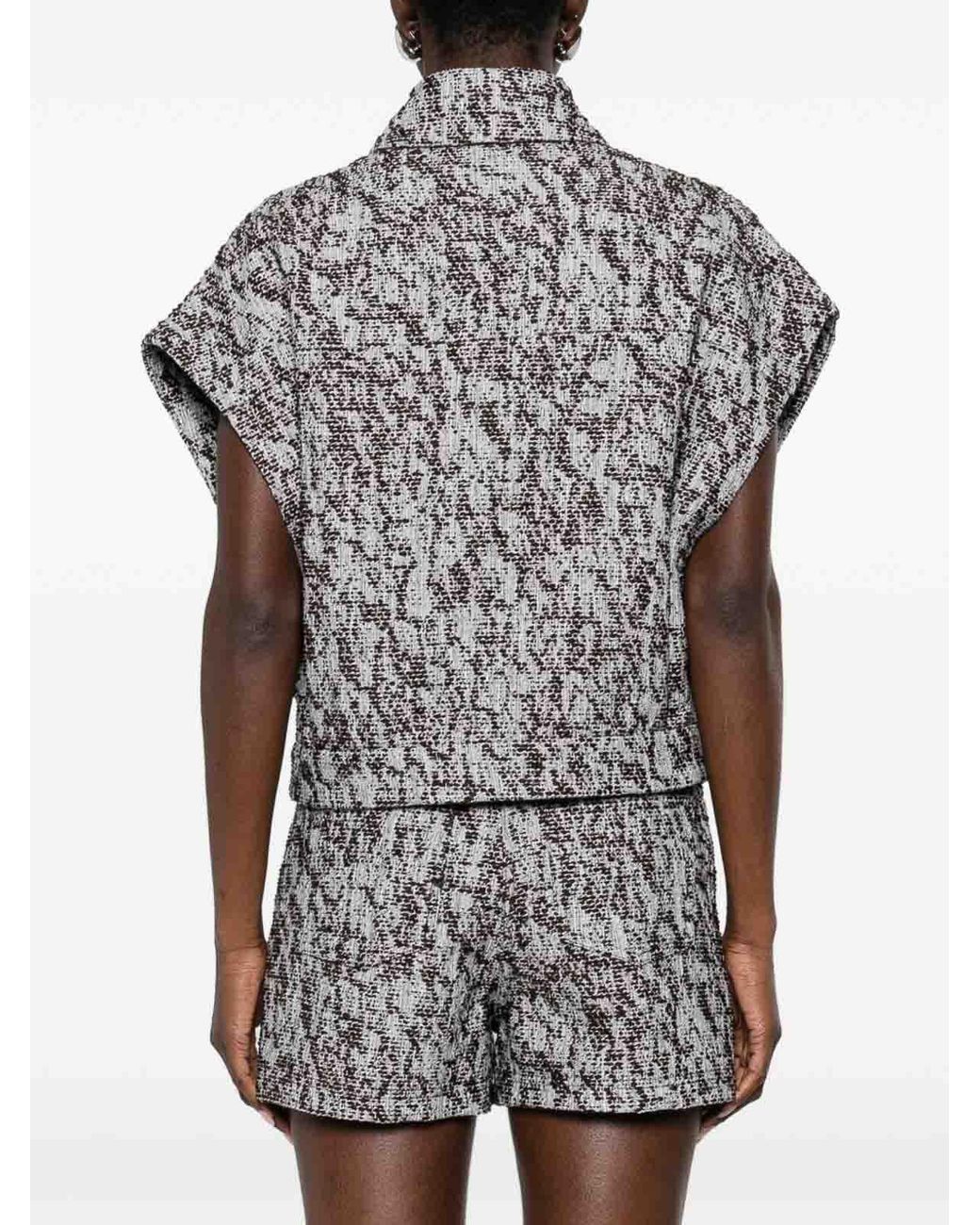 IRO Gray Estel Cotton Blend Shirt