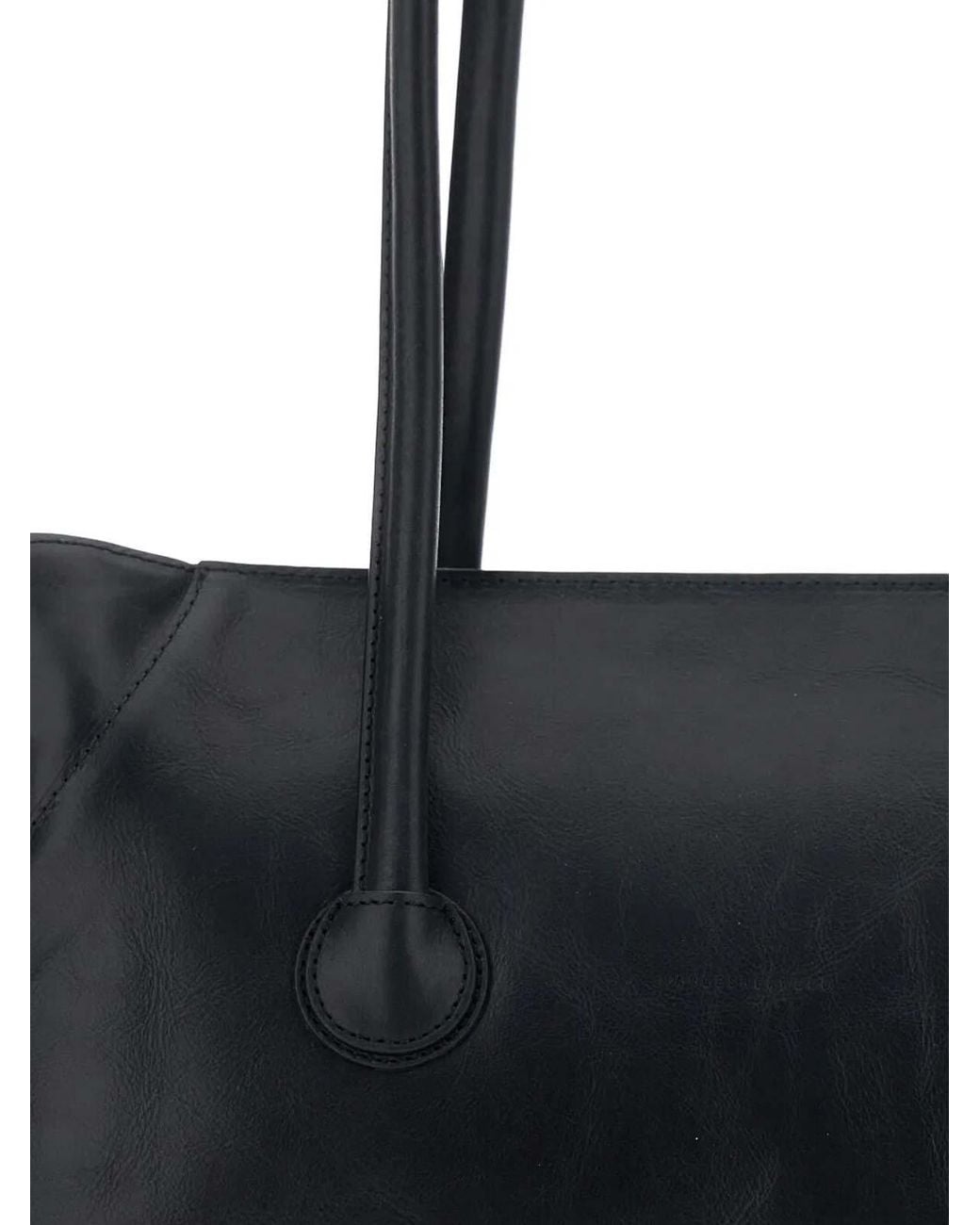 MARGE SHERWOOD Black Boat Shopper Large Leather Bag