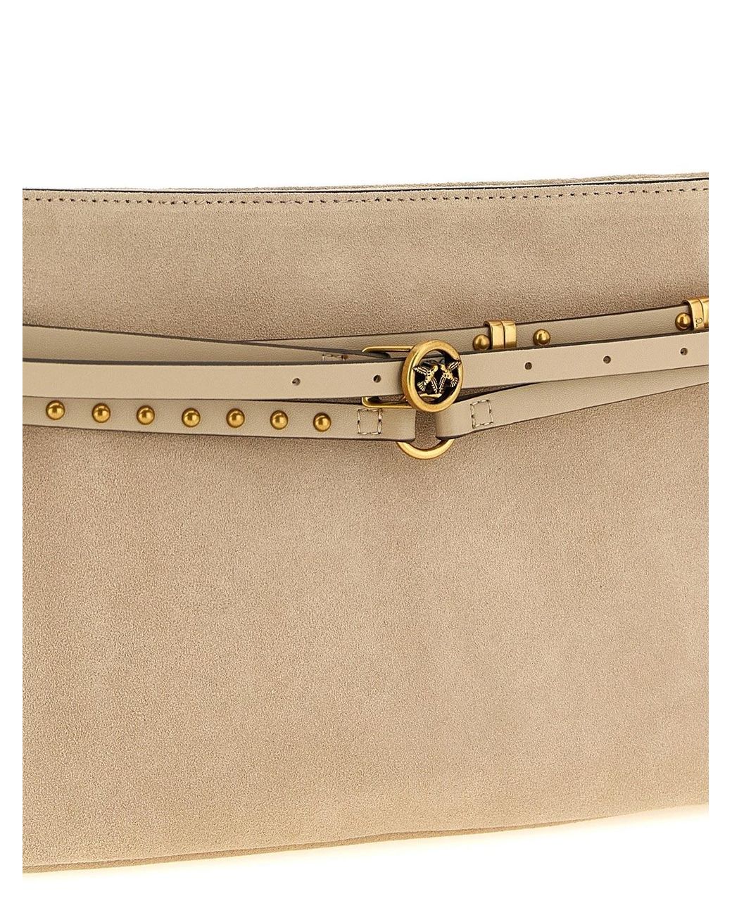 Pinko Natural Classic Suede Belt Bag