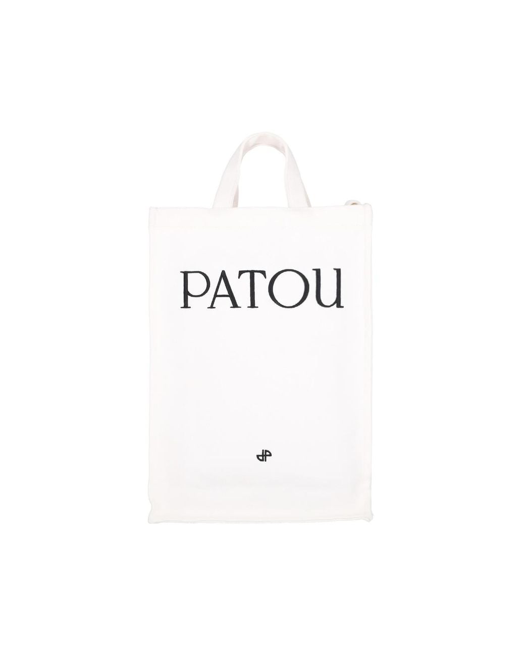 Patou White Logo Vertical Tote Bag