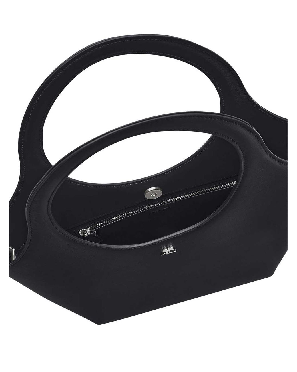Courreges Blue Medium Holy Leather Tote Bag