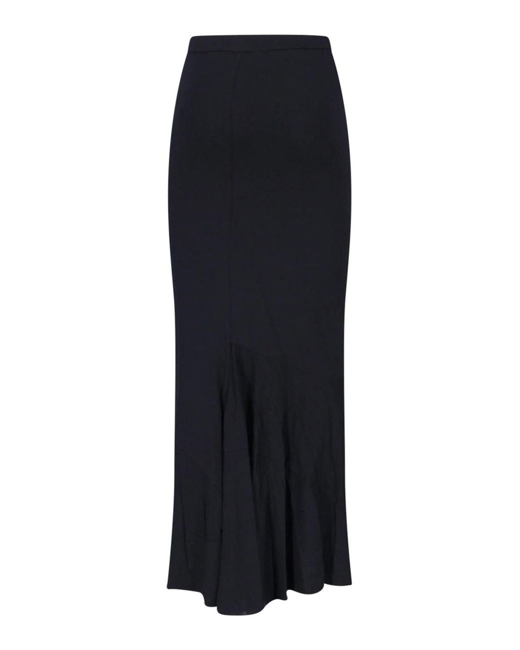 Junya Watanabe Black Asymmetrical Wool Maxi Skirt