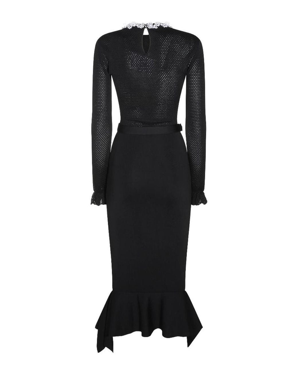 Self-Portrait Black Midi Dress