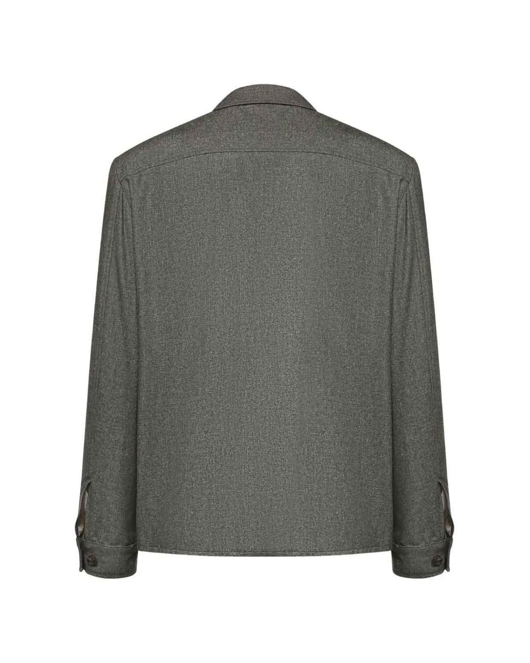 Eleventy Green Over Military Shirt for men