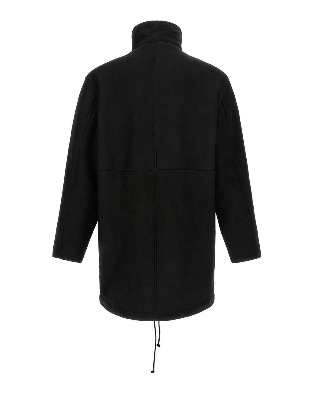 Giorgio Brato Black Shearling Caban Coat for men