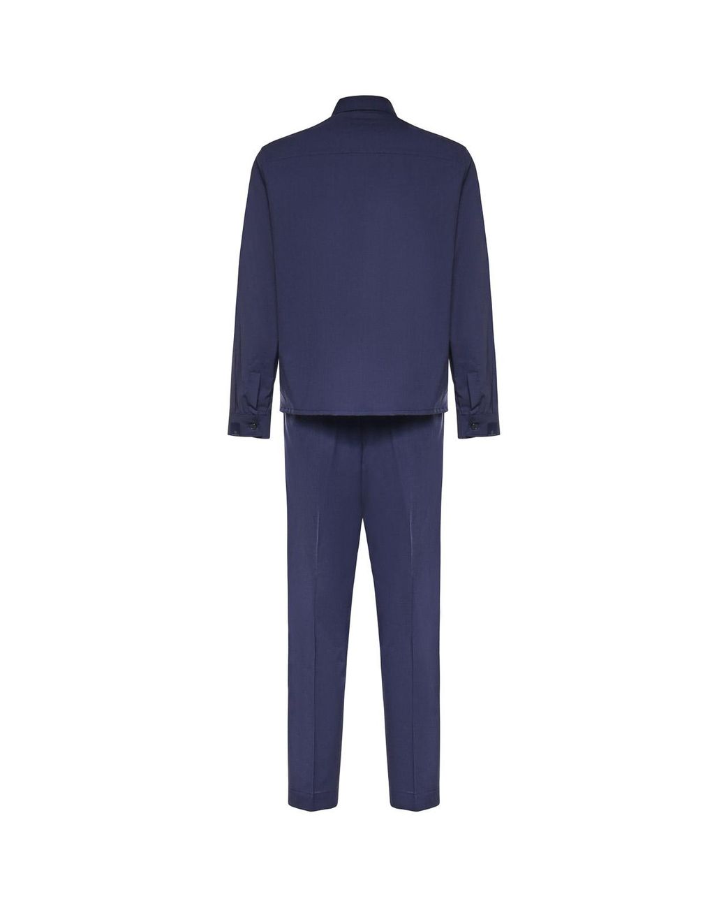 Santaniello Blue Wool Blend Coordinated Suit for men