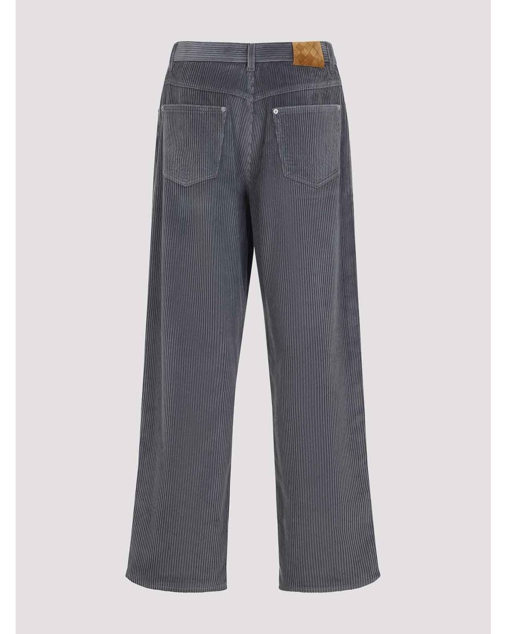 Bottega Veneta Gray Corduroy Pants for men