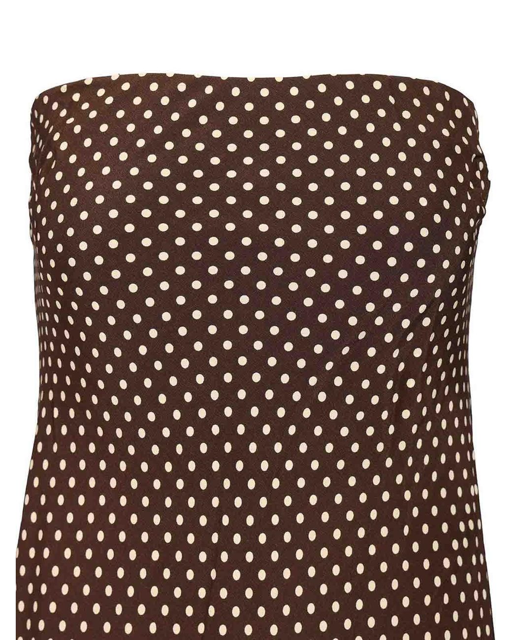 Matteau Brown Bias Column Dress
