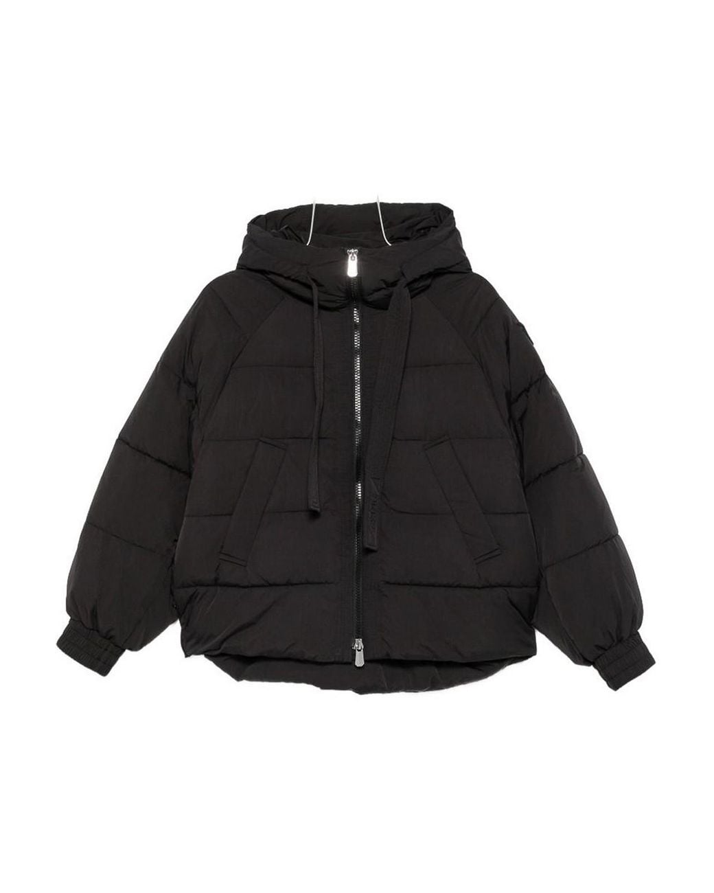 Pinko Black Hooded Puffer Jacket