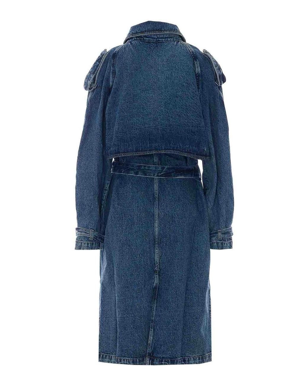 Anine Bing Blue Denim Rickie Trench
